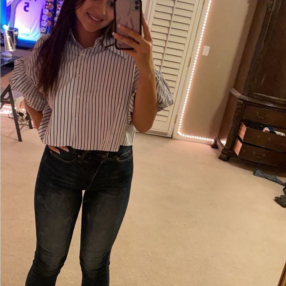 Striped Button-Up Shirt